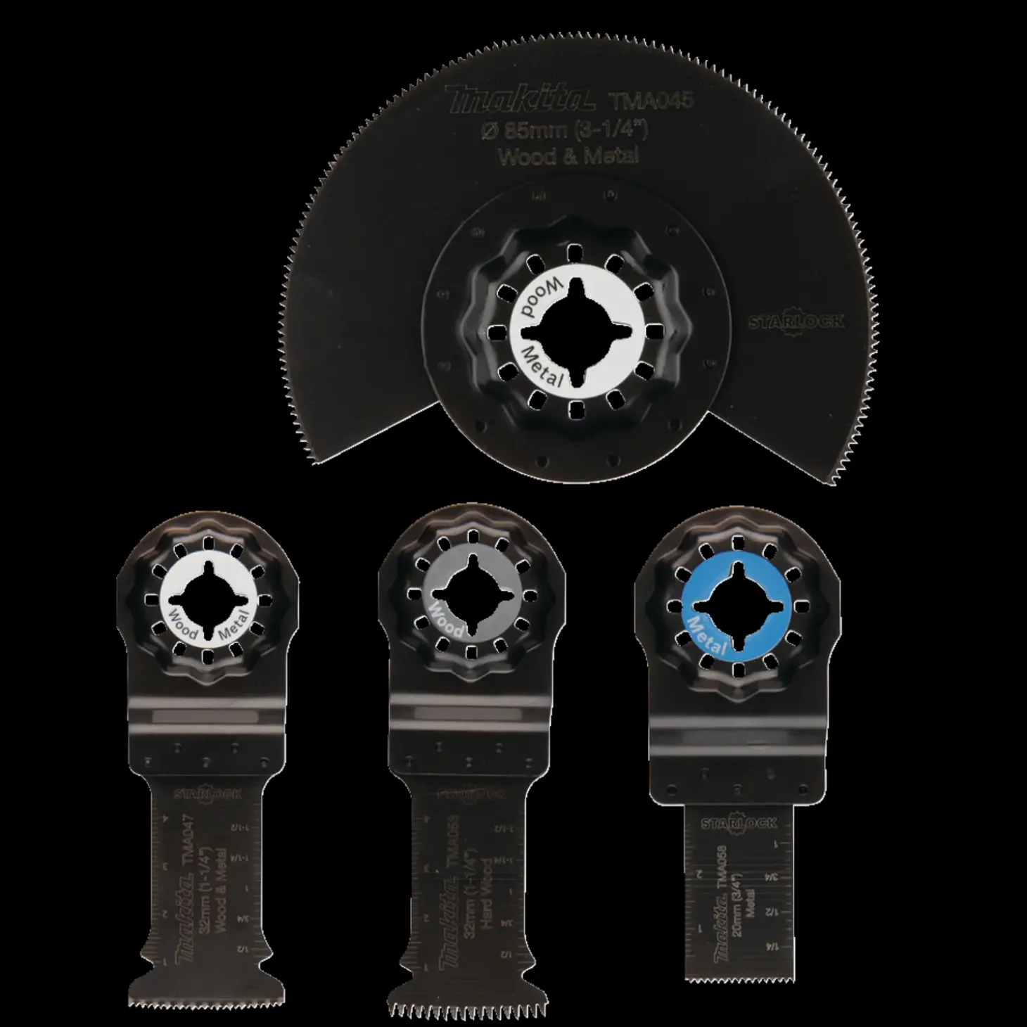 Makita B-67480 Starlock dyksavssæt 4 klinger til multicutter