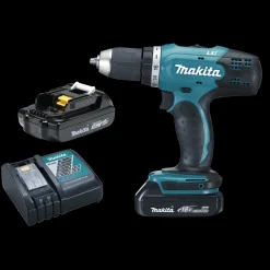 Makita DDF453RYJ 18V LXT bore-/skruemaskine 2x1.5 Ah batteri og lader