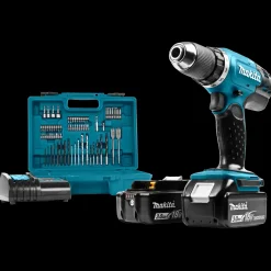 Makita DDF453SFX1 18V LXT bore/skruemaskine 2x3.0 Ah inkl. 75 dele tilbehør