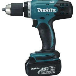 Makita DDF453SFX1 18V LXT bore/skruemaskine 2x3.0 Ah inkl. 75 dele tilbehør