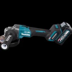 Makita GA005GM201 XGT 40V vinkelsliber 4.0 Ah batteri og lader