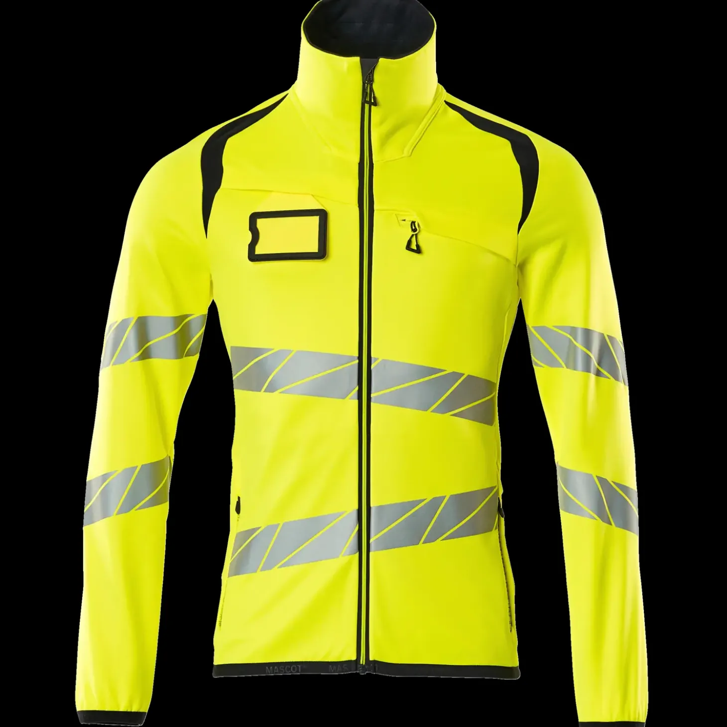 Mascot Accelerate Safe fleecetrøje med lynlås hi-vis gul/mørk marine str. M