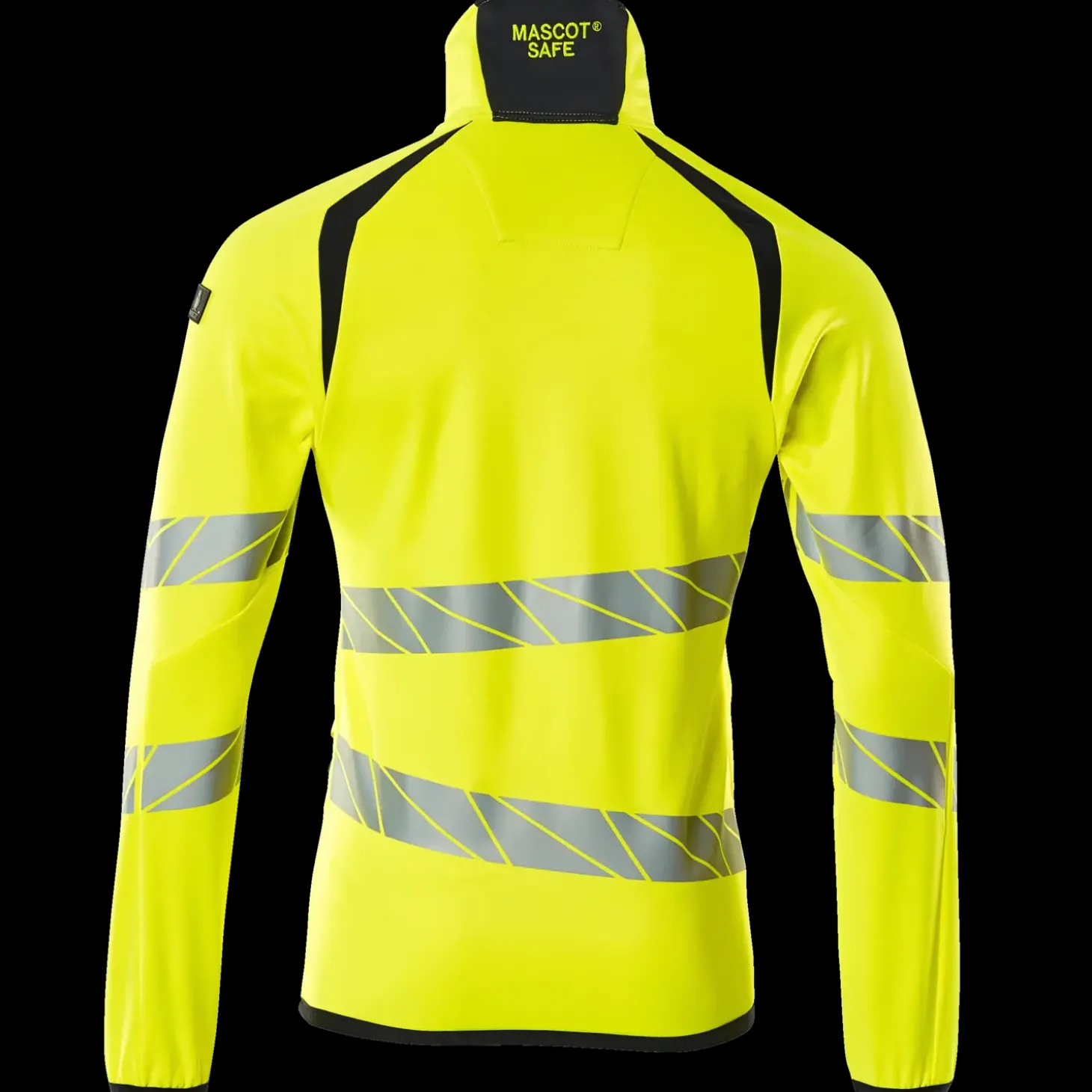 Mascot Accelerate Safe fleecetrøje med lynlås hi-vis gul/mørk marine str. M