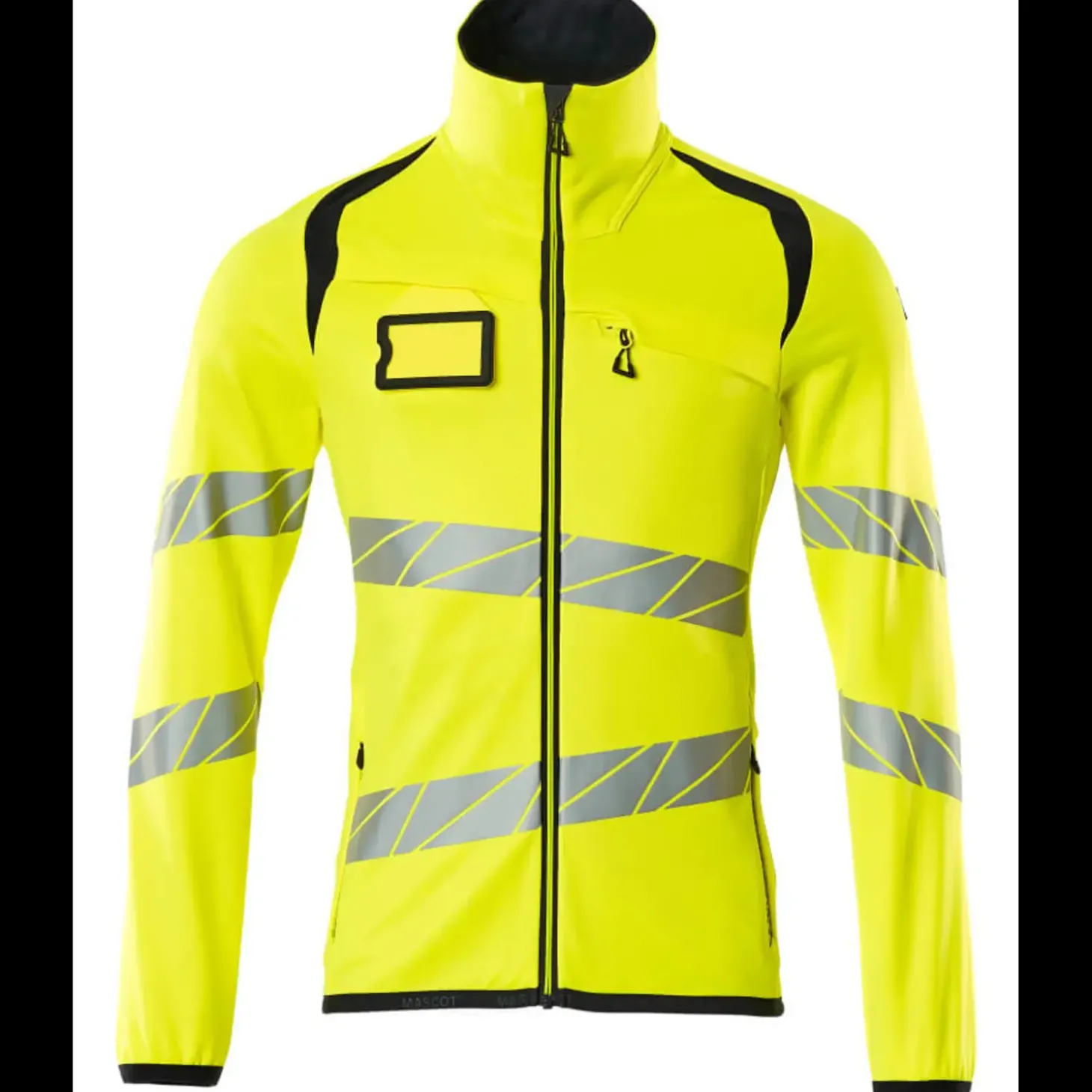 Mascot Accelerate Safe fleecetrøje med lynlås hi-vis gul/mørk marine str. M