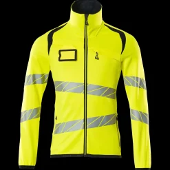 Mascot Accelerate Safe fleecetrøje med lynlås hi-vis gul/mørk marine str. M