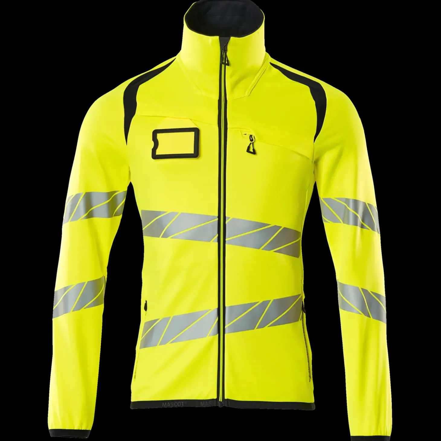 Mascot Accelerate Safe fleecetrøje med lynlås hi-vis gul/mørk marine str. M