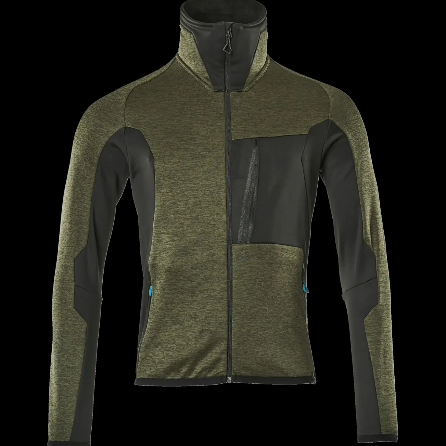 Mascot Advanced fleecetrøje med lynlås mosgrøn/sort str. XL