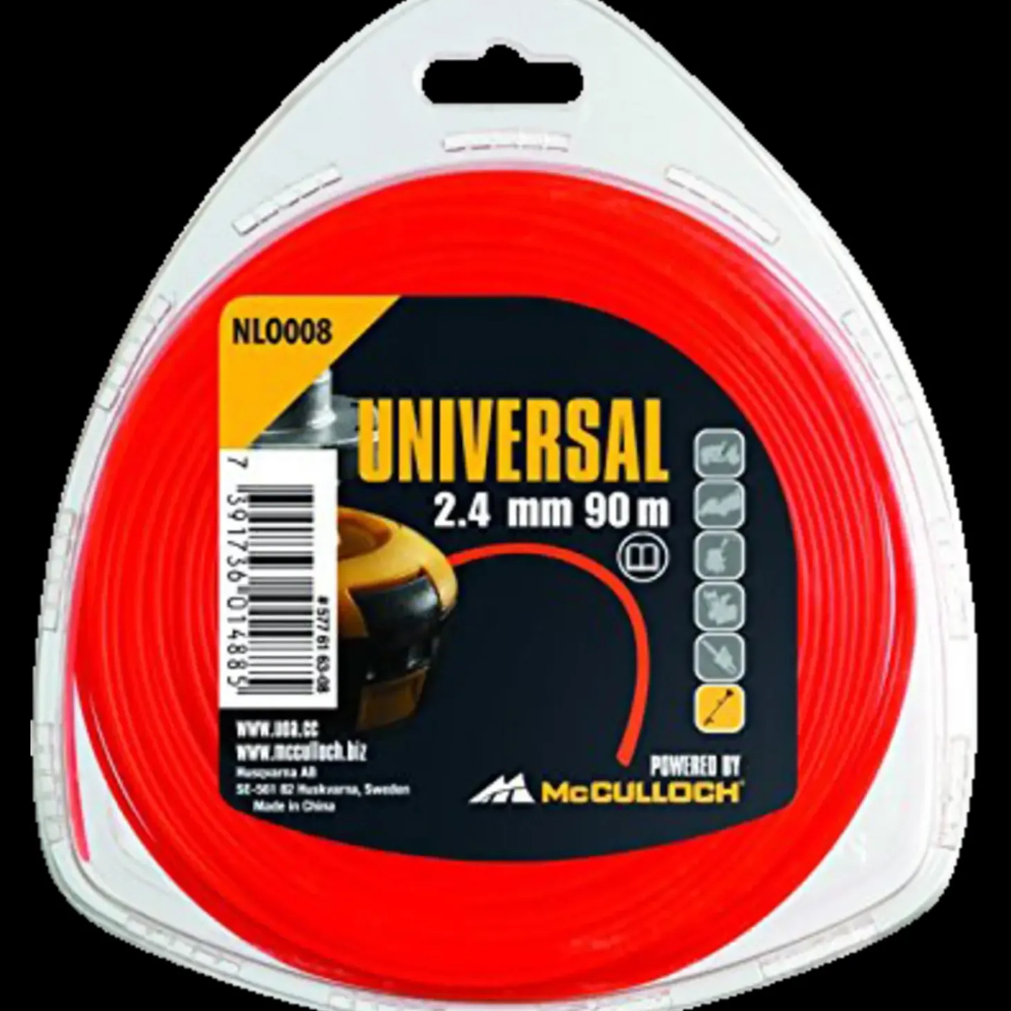 McCulloch trimmersnøre NlO 005 15 meter 2,4 mm