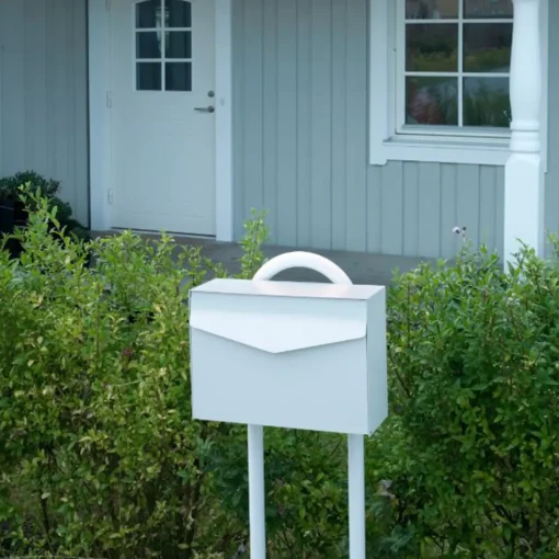 ME|FA postkasse Letter (111) renhvid med ME|FA lås