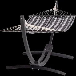 Mia hængekøje med træstander sort