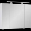 Mikelo Reno spejlskab 80x60x15 cm hvid højglans