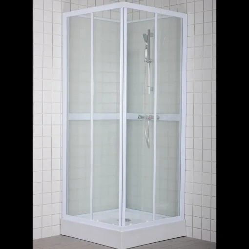 Mikelo venedig brusekabine 80x200x80 cm hvid