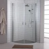 Milobad brusehjørne 5 mm klar 90x195x90 cm