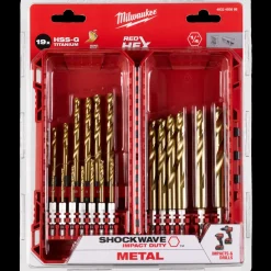 Milwaukee chockwave™ HSS-G-TIN metalborsæt 19 bor