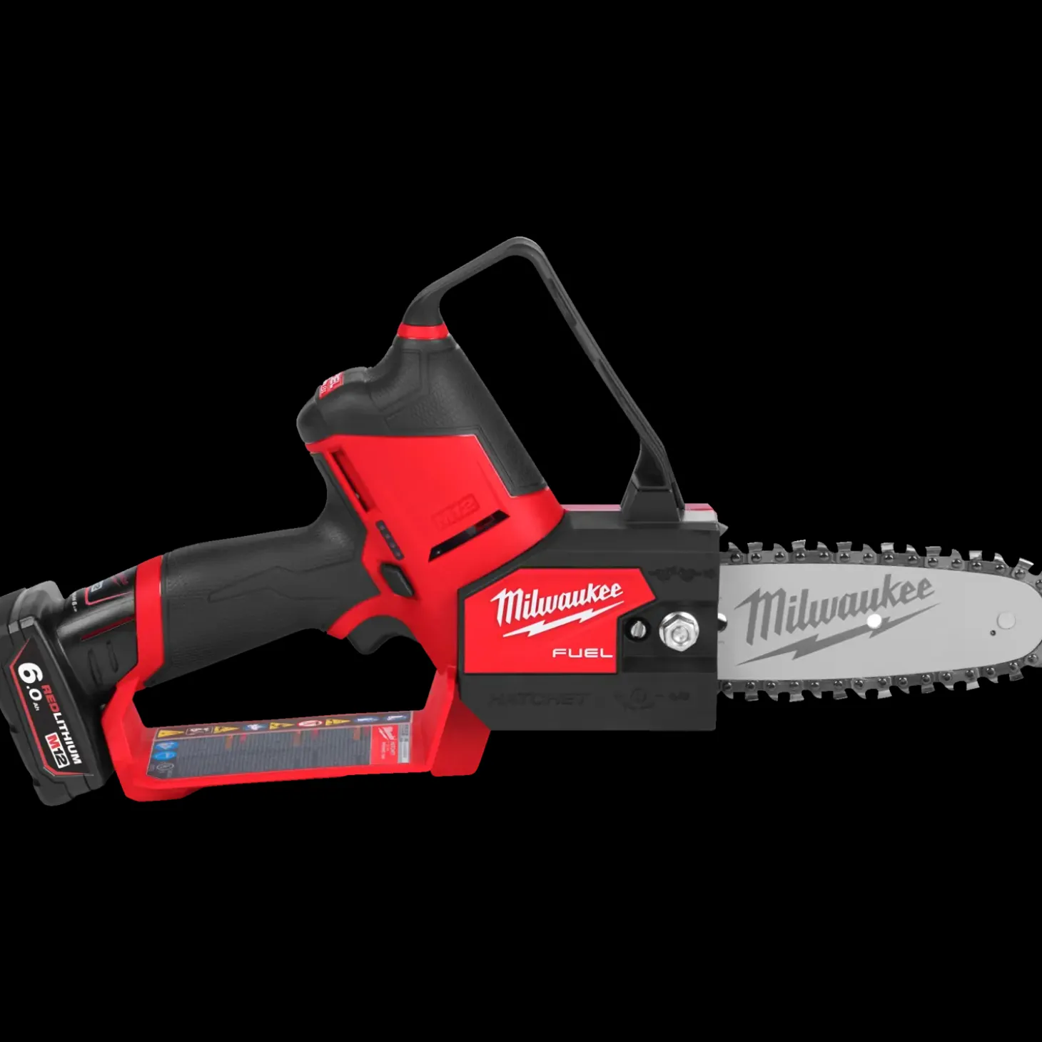Milwaukee FHS-602X kædesav M12 inkl. 2x6,0 Ah batterier, lader og HD box