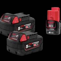 Milwaukee M18 B5 18V 5.0 Ah batterier 2 stk