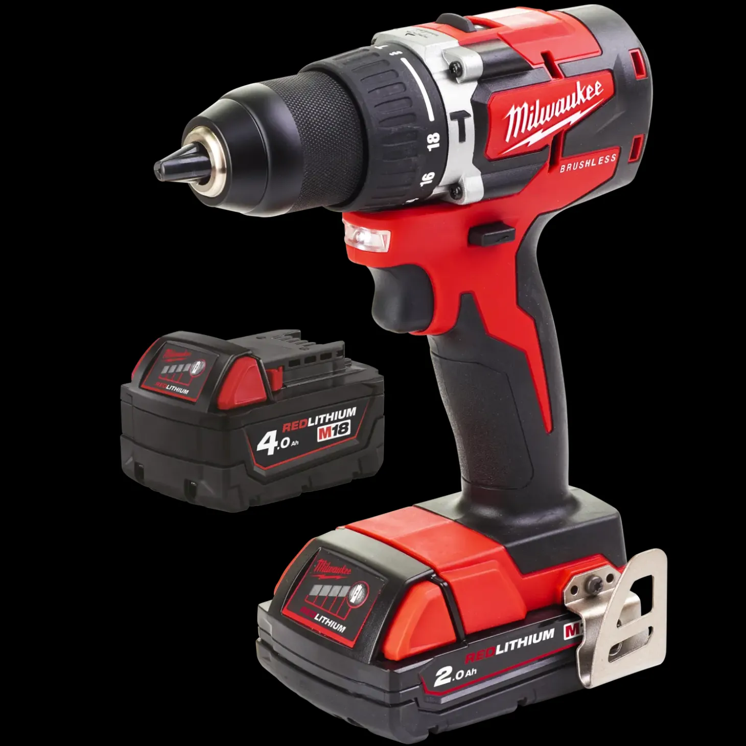 Milwaukee M18 CBLPD-422C 18V slagboremaskine 1x4.0 + 1x2.0 Ah inkl. kuffert