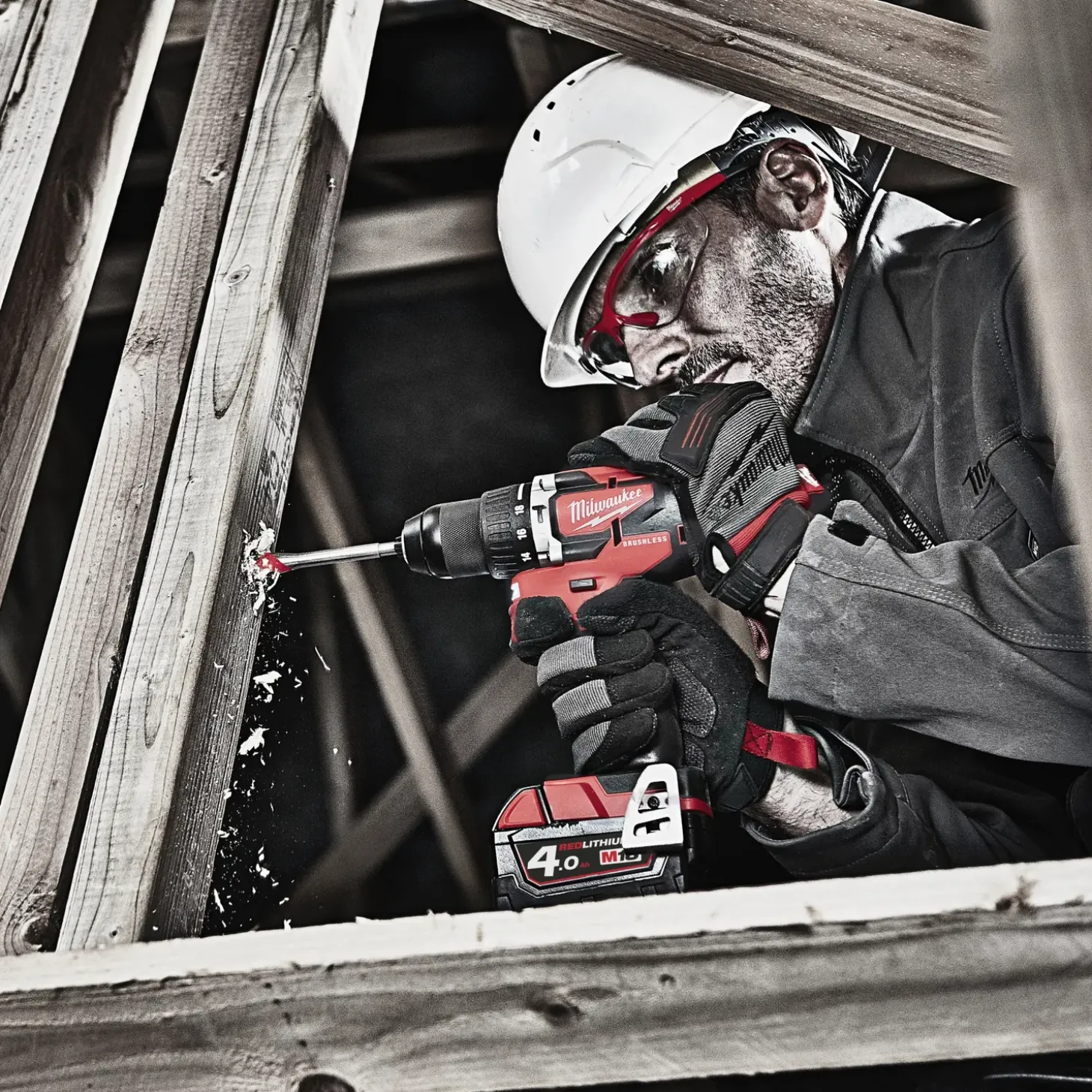 Milwaukee M18 CBLPD-422C 18V slagboremaskine 1x4.0 + 1x2.0 Ah inkl. kuffert