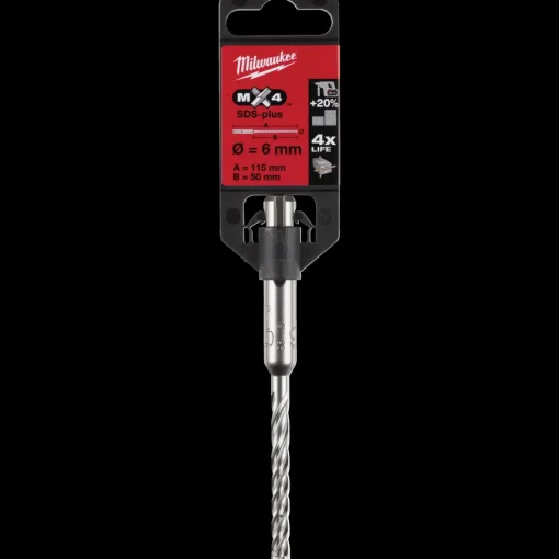 Milwaukee MX4 - 4 skærs SDS+ hammerbor 6x115 mm