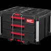 Milwaukee packout kuffert med 3 skuffer