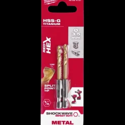 Milwaukee Red Hex shockwave™ HSS-Tin metalbor 3,5 mm