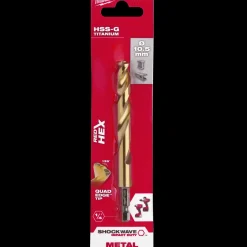 Milwaukee Red Hex shockwave™ HSS-Tin metalbor 10,5 mm