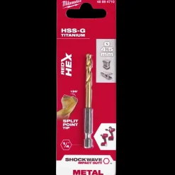 Milwaukee Red Hex shockwave™ HSS-Tin metalbor 4,5 mm