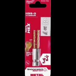 Milwaukee Red Hex shockwave™ HSS-Tin metalbor 3 mm