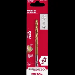 Milwaukee Red Hex shockwave™ HSS-Tin metalbor 6 mm