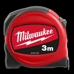 Milwaukee S3/16 mm slimline målebånd 3 m
