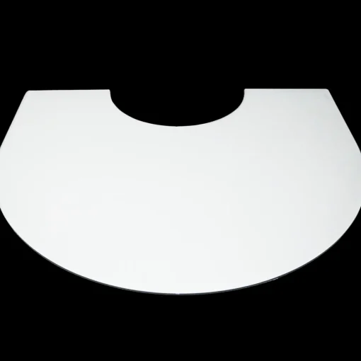 Morsø glasgulvplade halvcirkel flytbar til 7300/7400 serien 89 x 72 cm