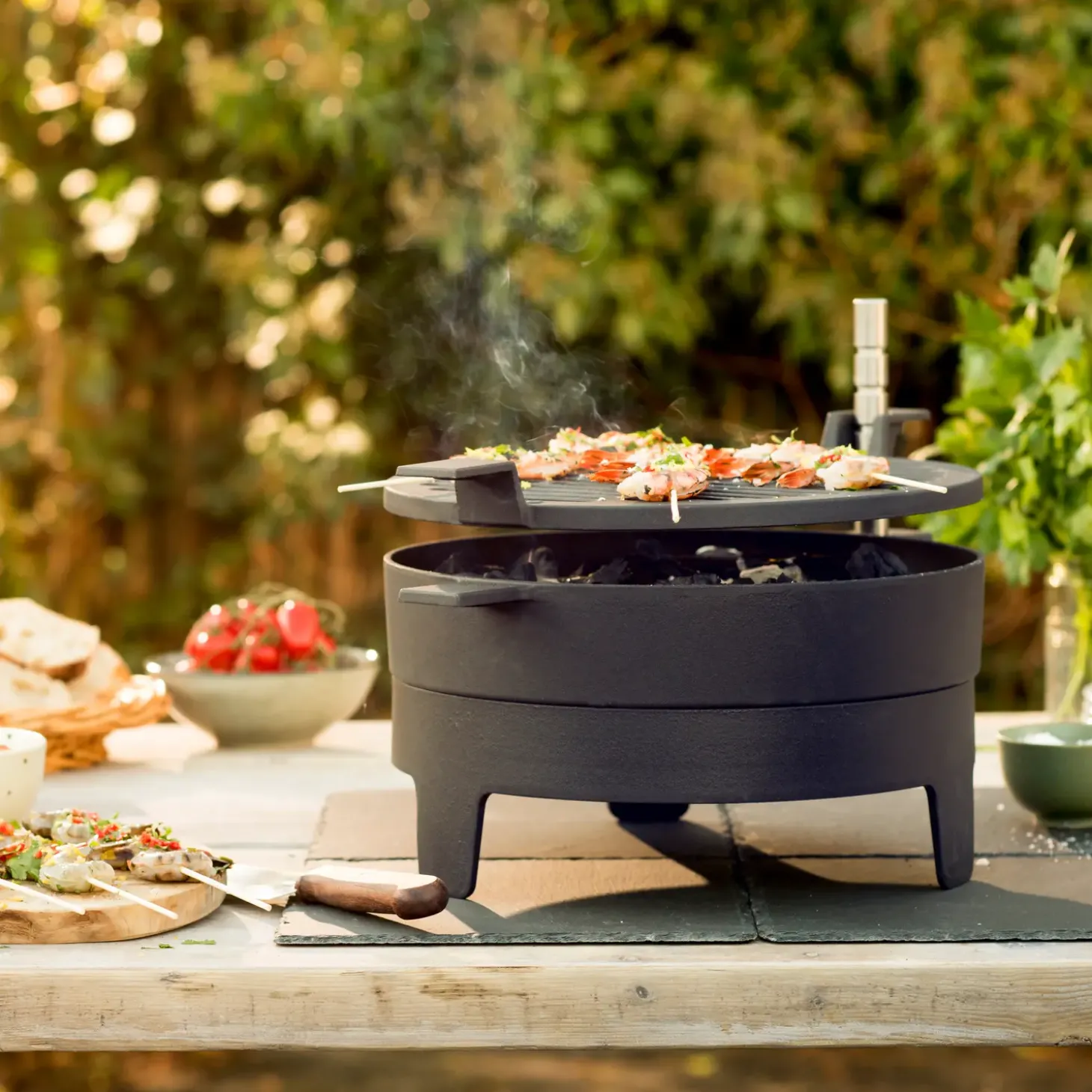 Morsø Grill '71 bordmodel til kul, briketter og brænde