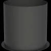 Morsø lige muffe Ø120 sort 150 mm. langt