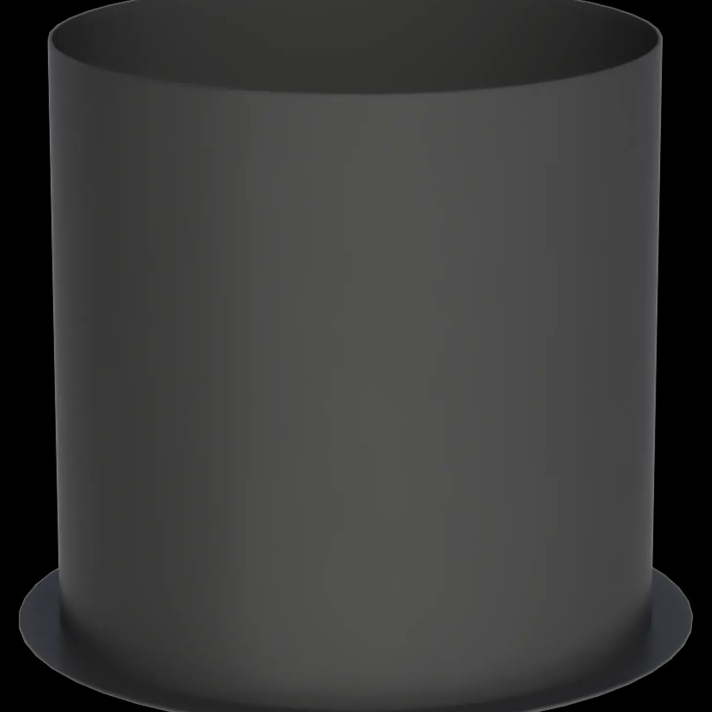 Morsø lige muffe Ø120 sort 150 mm. langt