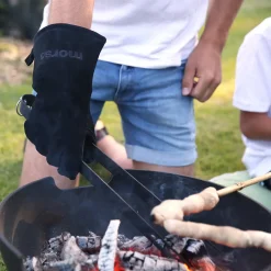 Morsø pejse-/grillhandske i læder venstre
