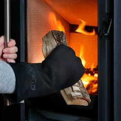 Morsø pejse-/grillhandske i læder venstre