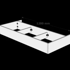 Multi-Living sokkelsæt alu 120 cm m/1 endesokkel