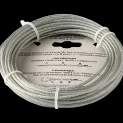 NKT stålwire 1,5/3 mm x 10 m elforz. PVC belagt