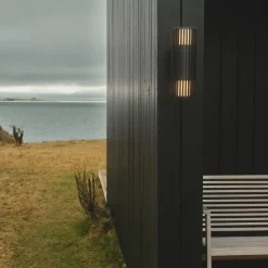 Nordlux Aludra dobbelt udendørs væglampe Seaside sort