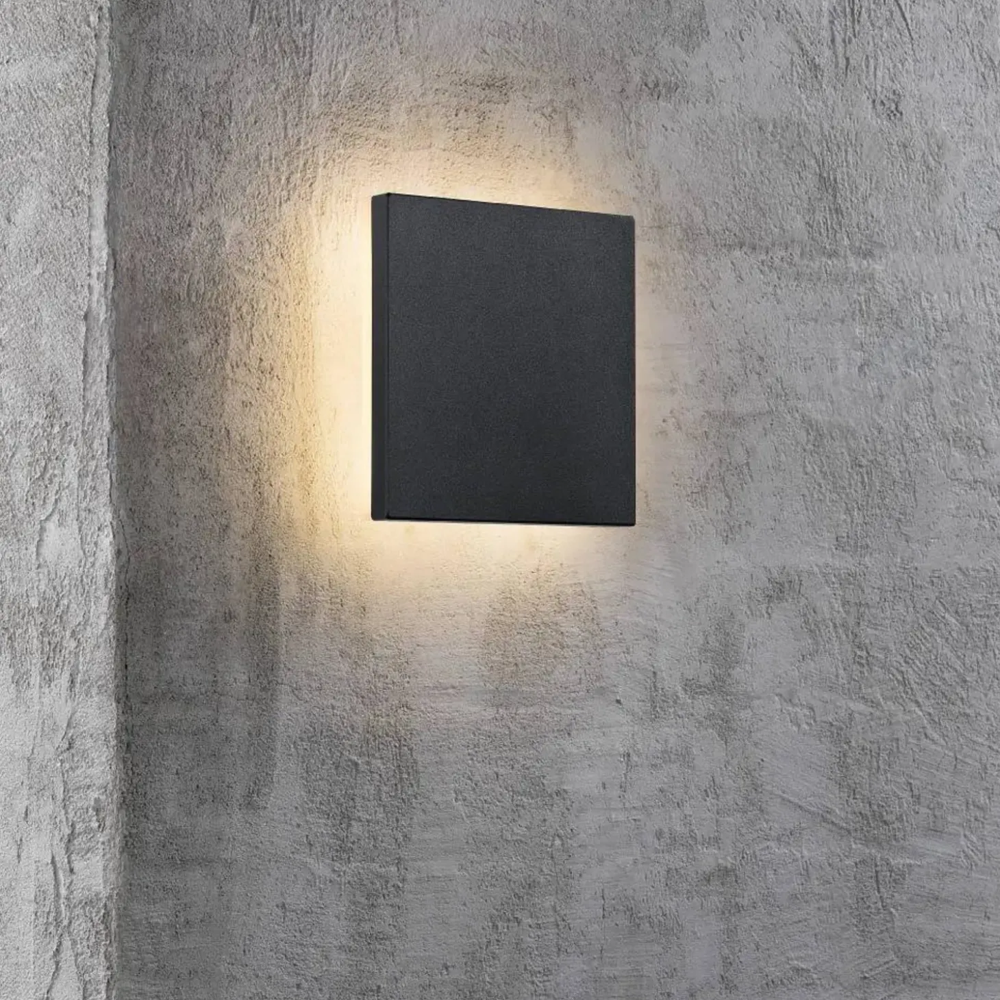 Nordlux Artego firkantet udendørs væglampe sort