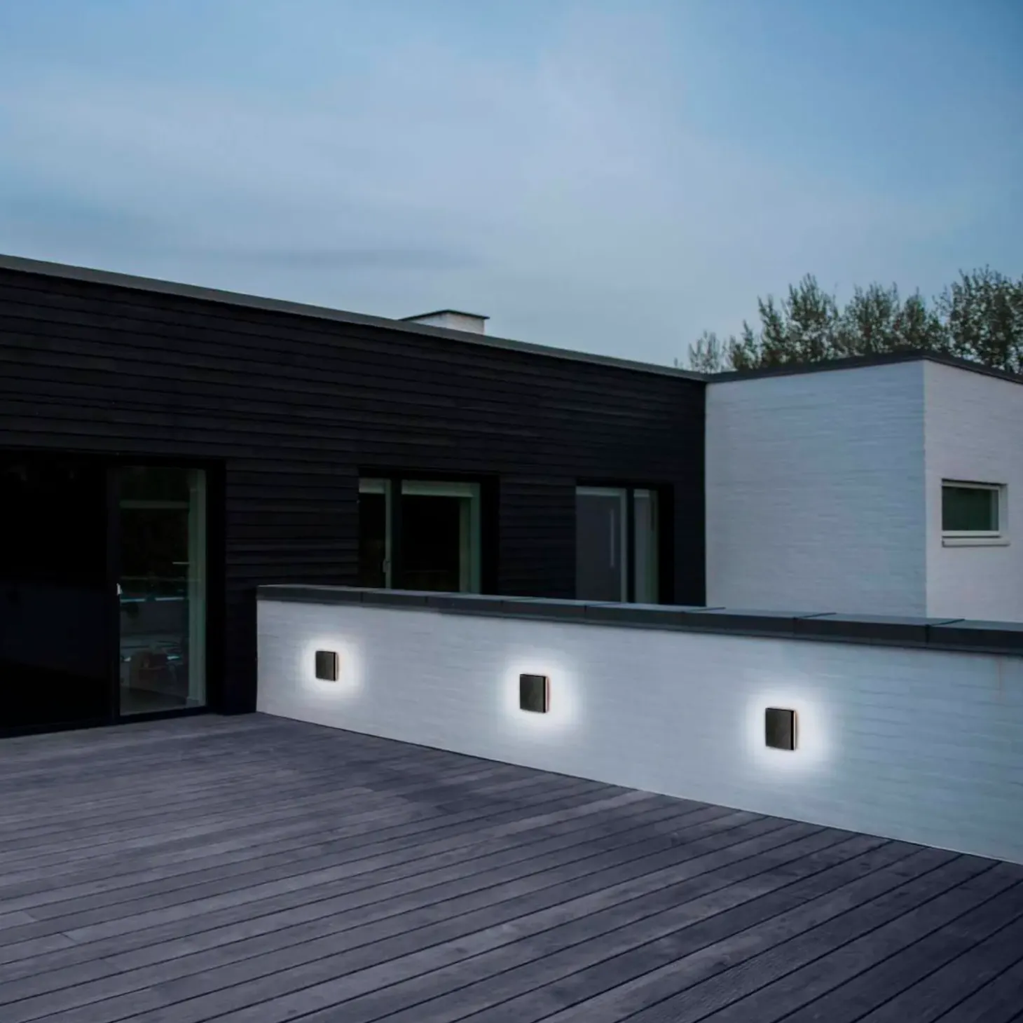 Nordlux Artego firkantet udendørs væglampe sort