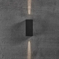 Nordlux Artego firkantet udendørs væglampe sort