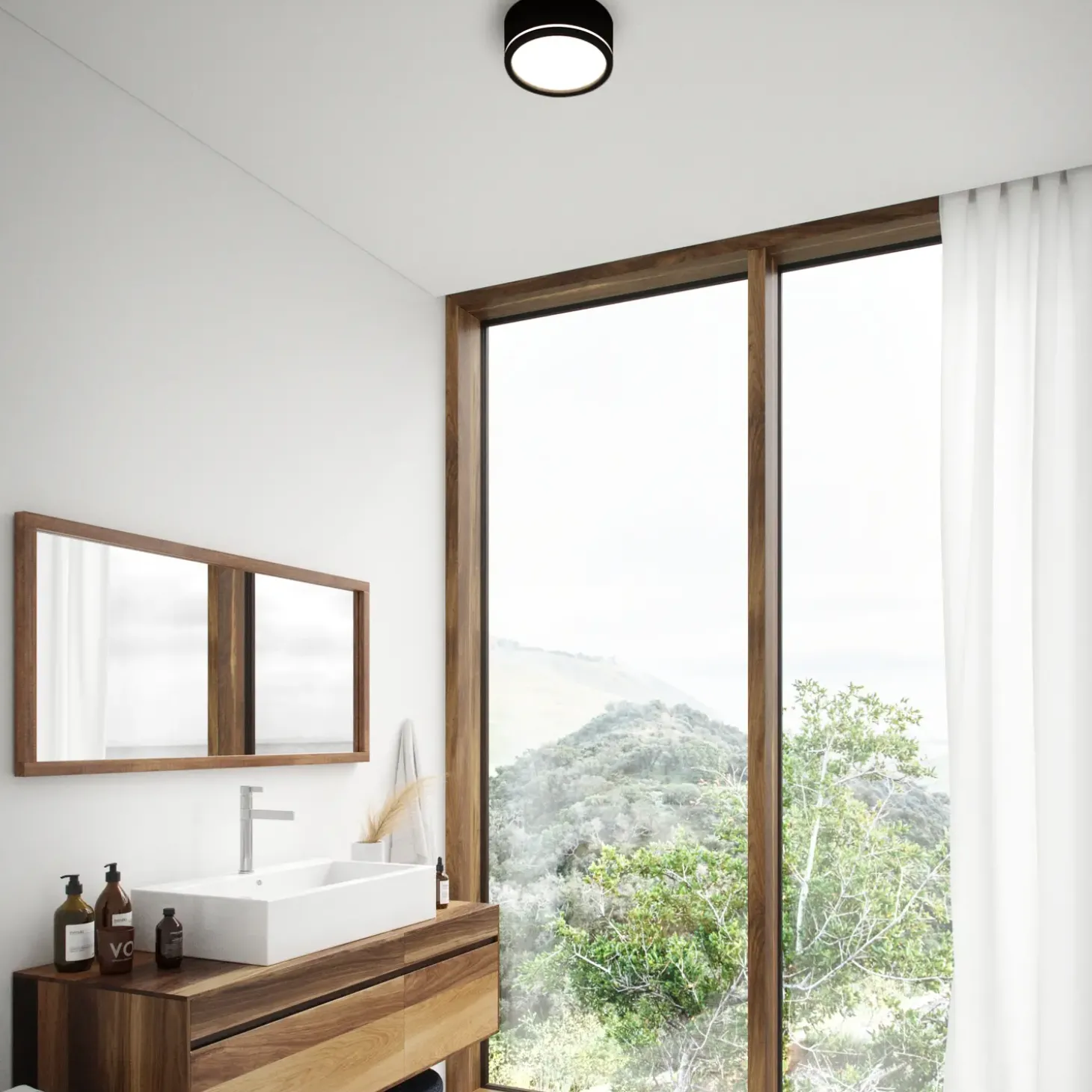 Nordlux Ava udendørs LED væglampe plafond sort