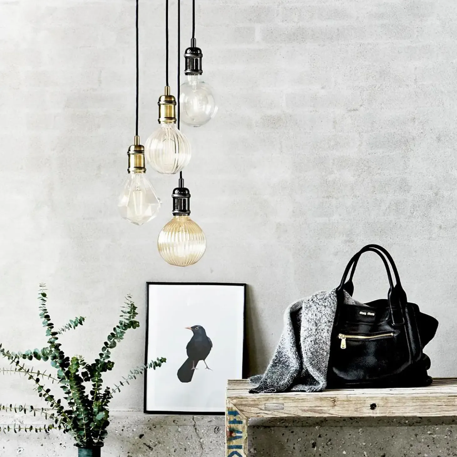 Nordlux Avra pendel sort/krom