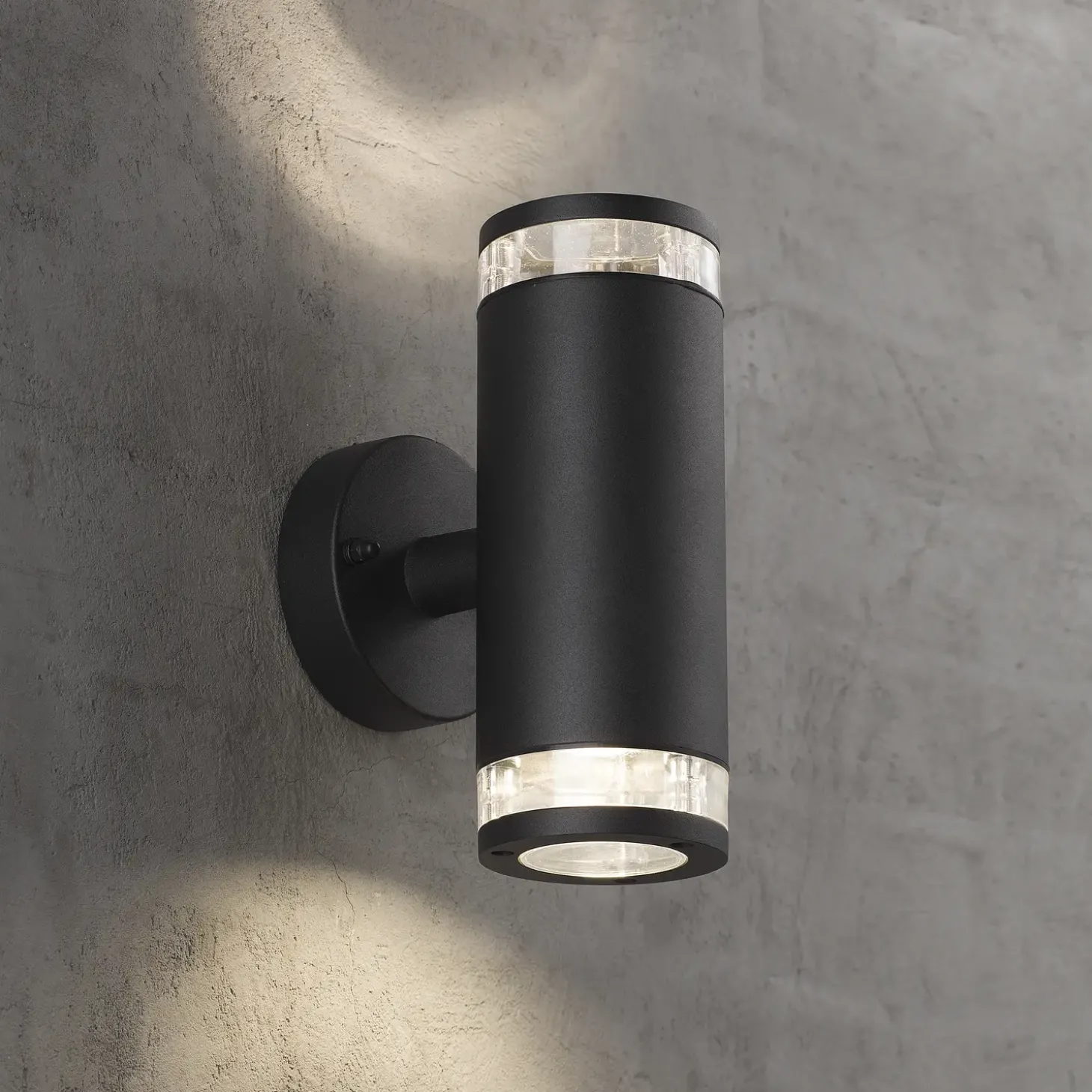 Nordlux Birk udendørs dobbelt væglampe sort