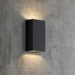 Nordlux Birk udendørs dobbelt væglampe sort