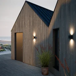 Nordlux Canto Kubi 2 udendørs væglampe Seaside sort 2x6W LED