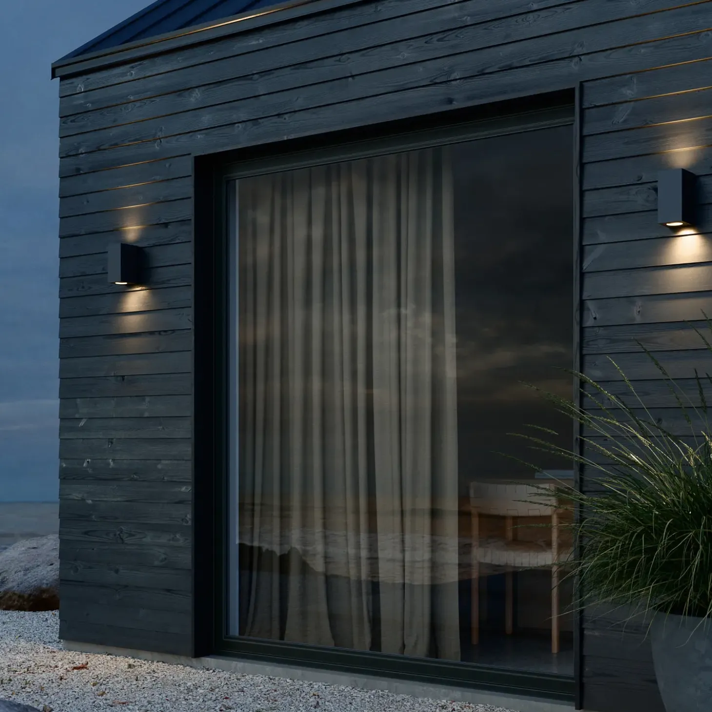 Nordlux Canto maxi kubi 2 udendørs væglampe sort