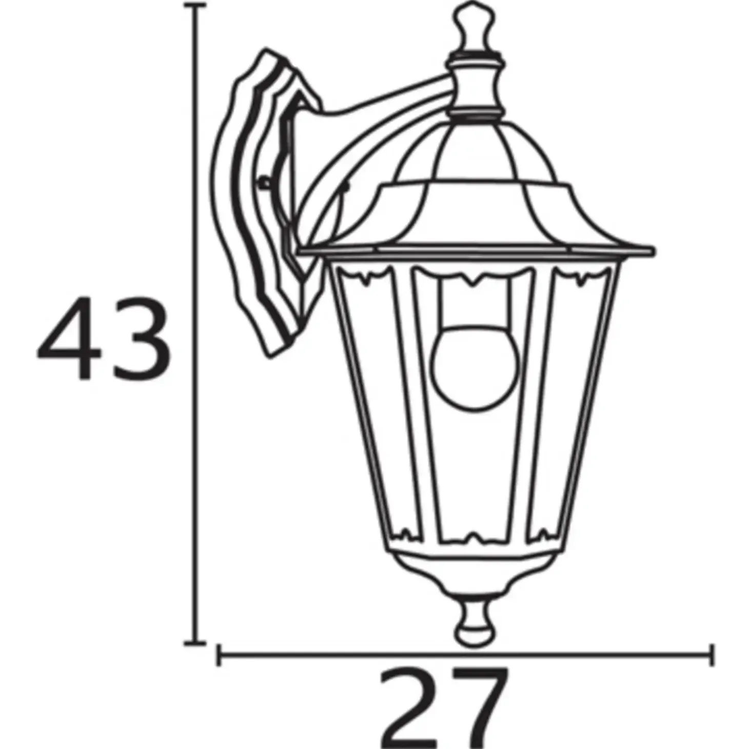 Nordlux Cardiff væglampe udendørs down sort