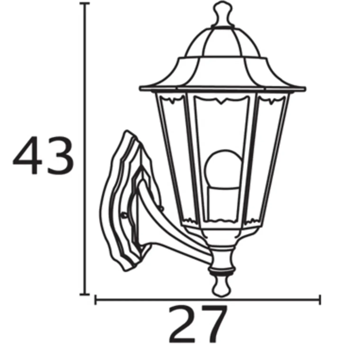 Nordlux Cardiff væglampe udendørs down sort